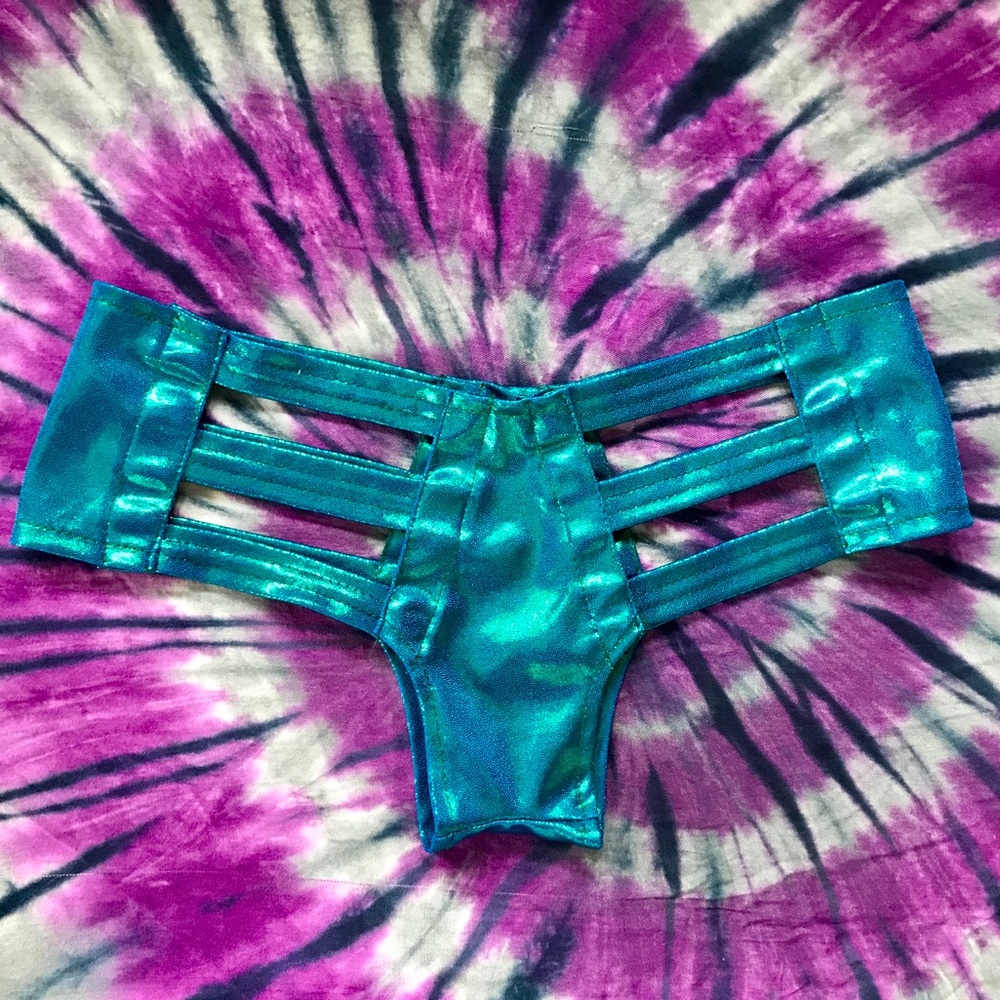 Little Black Diamond Holographic Cutout Shorts